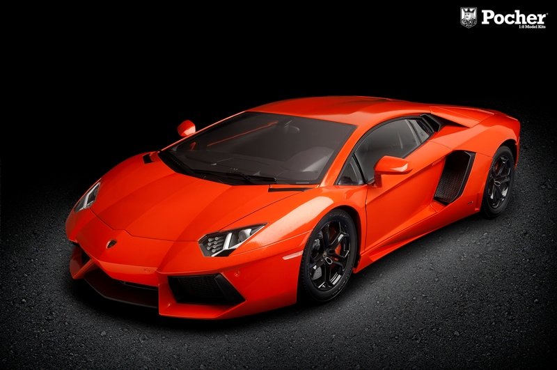 Pocher 1/8 Modellbausatz HK100 Aventador Coupe Arancio Ar