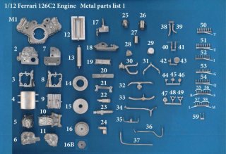 Model Factory Hiro 1/12 Engine Kit KE007 Ferrari 126C2