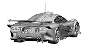 Model Factory Hiro 1/24 car model kit K379 McLaren F1 GTR Long Tail Version D