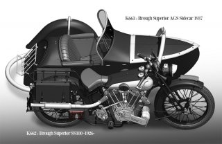 Model Factory Hiro 1/9 motorcycle kit K663 Side Car for Brough Superior SS100