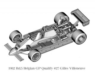 Model Factory Hiro 1/20 car model kit K732 Ferrari 126C2 (1982) Belgian GP Qualify