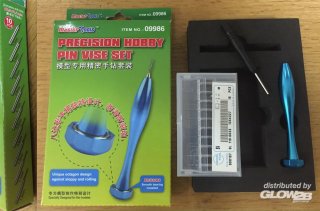 Master Tools: Precision Hobby Pin Vise Set + Micro Hand Drill Set (0.3 - 1.2 mm)
