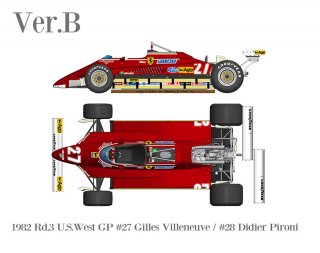 Model Factory Hiro 1/20 Automodellbausatz K796 Ferrari 126C2 (1982) US GP West Version B