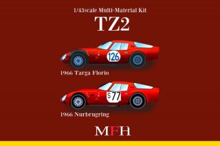 Model Factory Hiro 1/43 car model kit K404 Alfa Romeo TZ2 (1966) Version B