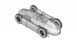 Model Factory Hiro 1/43 Automodellbausatz K395 Lancia D50 (1955) Version A
