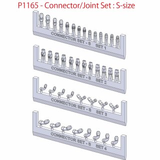Model Factory Hiro P1165 Connector / Joint Set for Braided wire - S-size