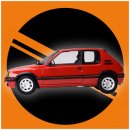 IXO 1/8 Auto-Modellbausatz Peugeot 205 GTI (1984) rot