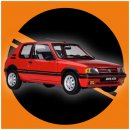 IXO 1/8 Auto-Modellbausatz Peugeot 205 GTI (1984) rot