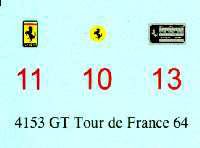 Autograph Decals Revell GTO 1/12 Tour de France 1964 No. 172 #4153 GT