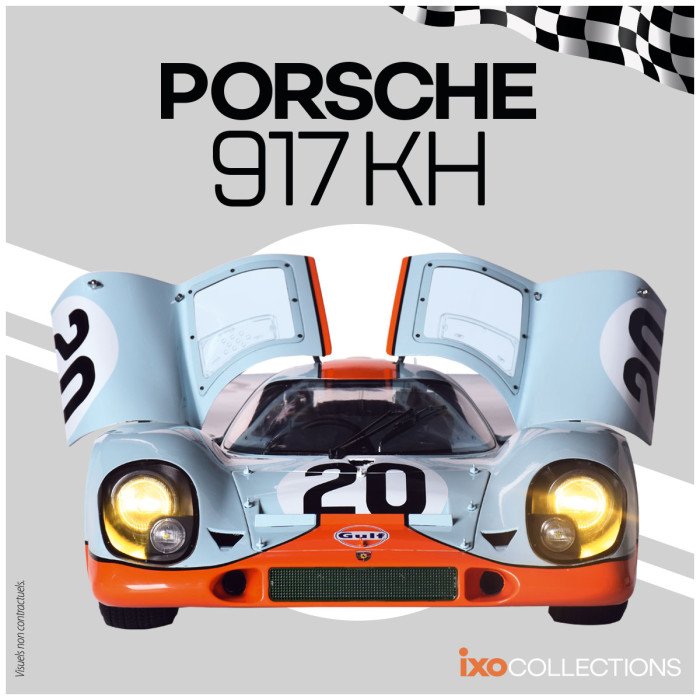 IXO 1/8 Car model kit Porsche 917 KH (1970) Team Gulf - www