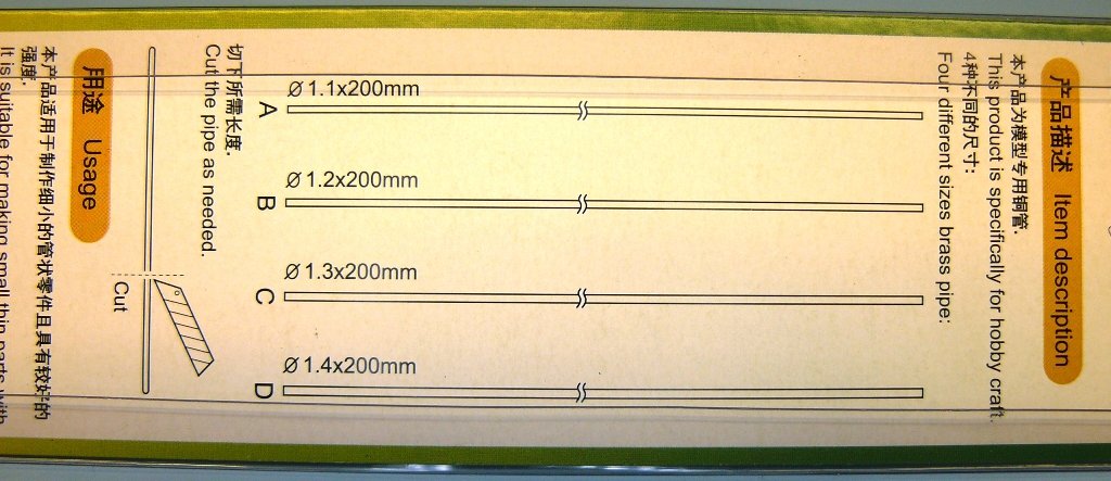 Master Tools 09945 Trumpeter Messingröhrchen je 4 St Grundpreis/1 m = €  4,94 