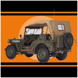 IXO 1/8 Car model kit Willys Jeep (1940) - www.autographmodel.com