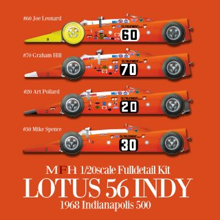 Model Factory Hiro 1/20 Automodellbausatz K263 Lotus Type 56 Indy (1968)
