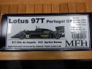 Model Factory Hiro 1/20 car model kit K217 Lotus 97T (1985)