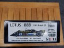 Model Factory Hiro 1/20 car model kit K279 Lotus 88B (1981)