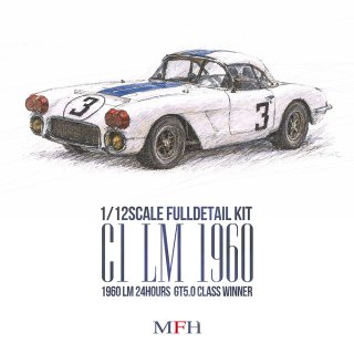 Model Factory Hiro 1/12 car model kit  K869 Corvette C1 Le Mans 1960