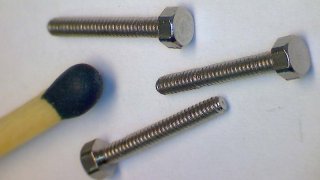 Stainless steel hexagonal model screw, M1,4 x 10 mm (SW 2,5 mm) - pack of 50 pc