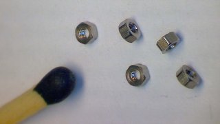 Stainless steel hexagonal model nut, M 1,2 mm (SW 2,0 mm) - pack of 100 pc