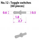 Model Factory Hiro P1028 Toggle switches 0,5/0,6 mm - pack of 60 pc