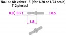 Model Factory Hiro P1032 Air valves 0,5/0,9 mm - pack of...
