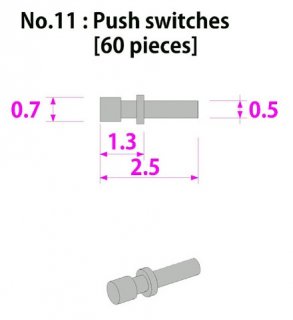Model Factory Hiro P1026 push switches 0,5/0,7 mm - pack of 60 pc