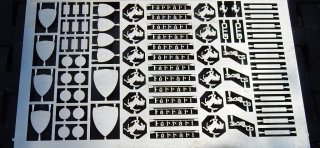 1/18 Ferrari scripts and signs (decals und photoetched parts)