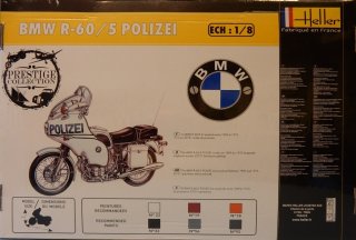 Heller 1/8 Motorradbausatz BMW R-60/5 Polizei Deutschland